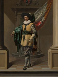 Portrait de Loef Vredericx (1590-1668) en porte-drapeau - Thomas de Keyser